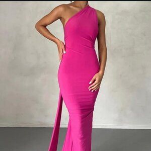 One Shoulder Maxi Dress